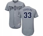 San Diego Padres #33 Franchy Cordero Authentic Grey Road Cool Base Baseball Jersey
