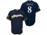 Milwaukee Brewers #8 Ryan Braun 2017 Spring Training Cool Base Stitched MLB Jersey
