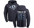 Los Angeles Rams #56 Dante Fowler Jr Navy Blue Name & Number Logo Pullover Hoodie
