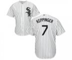 Chicago White Sox #7 Jeff Keppinger White Home Flex Base Authentic Collection Baseball Jersey