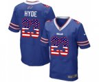 Buffalo Bills #23 Micah Hyde Elite Royal Blue Home USA Flag Fashion Football Jersey