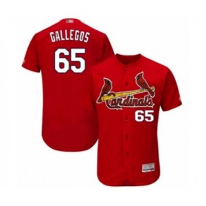 St. Louis Cardinals #65 Giovanny Gallegos Red Alternate Flex Base Authentic Collection Baseball Player Jersey