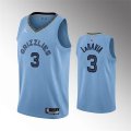 Memphis Grizzlies #3 Jake LaRavia 75th Anniversary Statement Edition Light Blue Stitched Basketball Jersey
