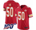 Kansas City Chiefs #50 Darron Lee Red Team Color Vapor Untouchable Limited Player 100th Season Football Jersey