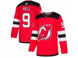 New Jersey Devils #9 Taylor Hall Red Home Authentic Stitched NHL Jersey