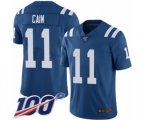 Indianapolis Colts #11 Deon Cain Royal Blue Team Color Vapor Untouchable Limited Player 100th Season Football Jersey