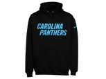 Carolina Panthers Nike Black KO Wordmark Performance Hoodie