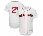 Boston Red Sox #21 Roger Clemens White 2019 Gold Program Flex Base Authentic Collection Baseball Jersey