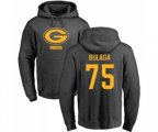 Green Bay Packers #75 Bryan Bulaga Ash One Color Pullover Hoodie