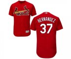 St. Louis Cardinals #37 Keith Hernandez Red Alternate Flex Base Authentic Collection Baseball Jersey