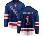 New York Rangers #1 Eddie Giacomin Fanatics Branded Royal Blue Home Breakaway NHL Jersey
