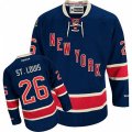 New York Rangers #26 Martin St. Louis Authentic Navy Blue Third NHL Jersey