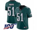 Philadelphia Eagles #51 Zach Brown Midnight Green Team Color Vapor Untouchable Limited Player 100th Season Football Jersey