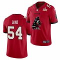 Tampa Bay Buccaneers Retired Player #54 Lavonte David Nike Red 2021 Super Bowl LV Champions Alternate Logos Vapor Limited Jersey