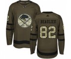Adidas Buffalo Sabres #82 Nathan Beaulieu Authentic Green Salute to Service NHL Jersey