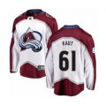 Colorado Avalanche #61 Martin Kaut Authentic White Away Fanatics Branded Breakaway NHL Jersey