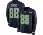 Seattle Seahawks #88 Will Dissly Limited Navy Blue Therma Long Sleeve Football Jersey