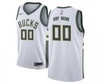 Milwaukee Bucks Customized Authentic White Home Basketball Jersey - Association Edition