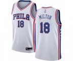 Philadelphia 76ers #18 Shake Milton Swingman White Basketball Jersey - Association Edition