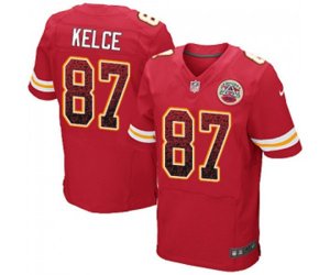 Kansas City Chiefs #87 Travis Kelce Elite Red Home Drift Fashion Football Jersey