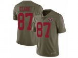 San Francisco 49ers #87 Dwight Clark Limited Olive 2017 Salute to Service NFL Jersey