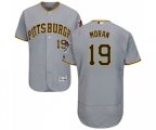 Pittsburgh Pirates #19 Colin Moran Grey Road Flex Base Authentic Collection Baseball Jersey