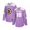 Boston Bruins #18 Brett Ritchie Authentic Purple Fights Cancer Practice Hockey Jersey
