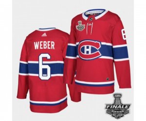 Montreal Canadiens #6 Shea Weber Red Home Authentic 2021 NHL Stanley Cup Final Patch Jersey