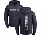 New England Patriots #30 Jason McCourty Navy Blue Backer Pullover Hoodie
