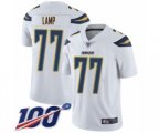 Los Angeles Chargers #77 Forrest Lamp White Vapor Untouchable Limited Player 100th Season Football Jersey