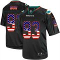 Miami Dolphins #93 Ndamukong Suh Elite Black USA Flag Fashion NFL Jersey