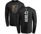 Vegas Golden Knights #47 Luca Sbisa Black Backer Long Sleeve T-Shirt