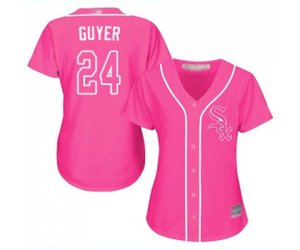 Women\'s Chicago White Sox #24 Brandon Guyer Authentic Pink Fashion Cool Base Baseball Jersey