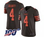 Cleveland Browns #4 Britton Colquitt Limited Brown Rush Vapor Untouchable 100th Season Football Jersey