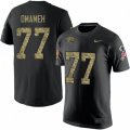 Jacksonville Jaguars #77 Patrick Omameh Black Camo Salute to Service T-Shirt