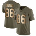 Miami Dolphins #86 Mike Gesicki Limited Olive Gold 2017 Salute to Service NFL Jersey