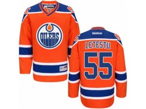 Edmonton Oilers #55 Mark Letestu Authentic Orange Third NHL Jersey