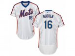 New York Mets #16 Dwight Gooden White Royal Flexbase Authentic Collection MLB Jersey