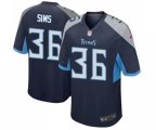 Tennessee Titans #36 LeShaun Sims Game Light Blue Team Color Football Jersey