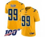 Los Angeles Chargers #99 Jerry Tillery Limited Gold Inverted Legend 100th Season Football Jersey