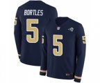 Los Angeles Rams #5 Blake Bortles Limited Navy Blue Therma Long Sleeve Football Jersey