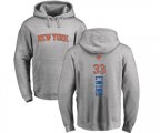 New York Knicks #33 Patrick Ewing Ash Backer Pullover Hoodie