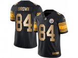 Pittsburgh Steelers #84 Antonio Brown Black Stitched NFL Limited Gold Rush Jersey