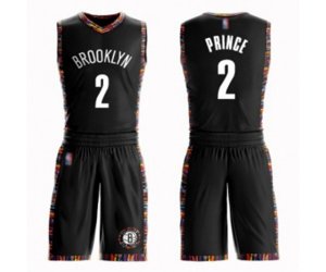 Brooklyn Nets #2 Taurean Prince Authentic Black Basketball Suit Jersey - City Edition