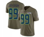 Seattle Seahawks #99 Quinton Jefferson Limited Olive 2017 Salute to Service Football Jersey