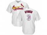 St. Louis Cardinals #3 Jedd Gyorko Authentic White Team Logo Fashion Cool Base MLB Jersey