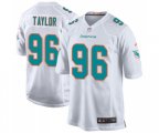 Miami Dolphins #96 Vincent Taylor Game White Football Jersey