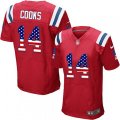New England Patriots #14 Brandin Cooks Elite Red Alternate USA Flag Fashion NFL Jersey