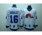 Quebec Nordiques #16 Michel Goulet Stitched CCM Throwback white NHL Jersey
