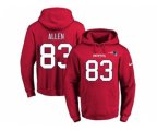 New England Patriots #83 Dwayne Allen Red Name & Number Pullover NFL Hoodie